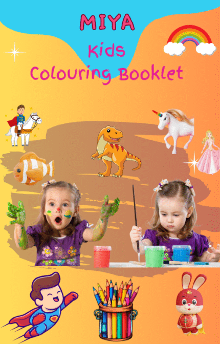 Miya Kids Colouring Booklet | 250+ Pages | 15 Categories